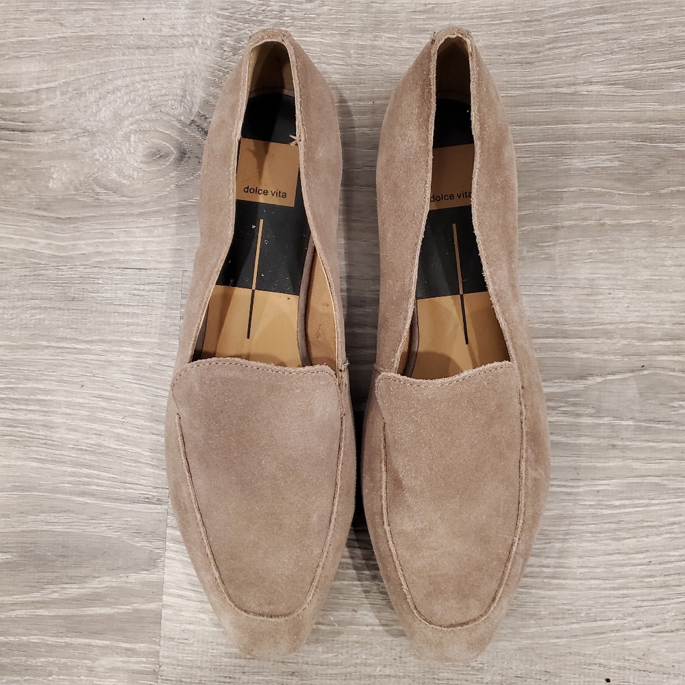 NWD Dolce Vita Halia Taupe Suede Loafer - Picture 2 of 7